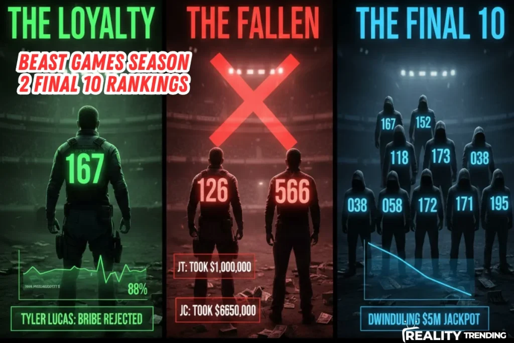 Beast Games Season 2 Final 10 Rankings Tyler vs Monika (Episode 8 Updated!)